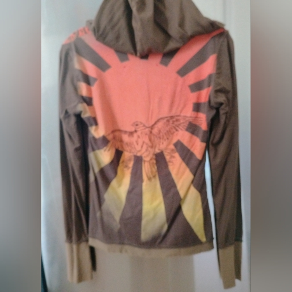 Johnny Was 4 Love or Liberty Graphic Hoodie S - Picture 2 of 7